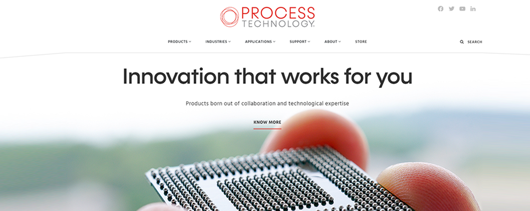 New Process Technology Website delivers a modern look and greater functionality